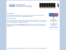 Tablet Screenshot of instantwebhost.com